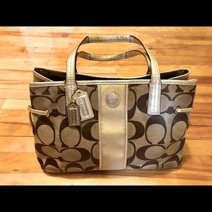 Coach Signature Stripe Carryall
